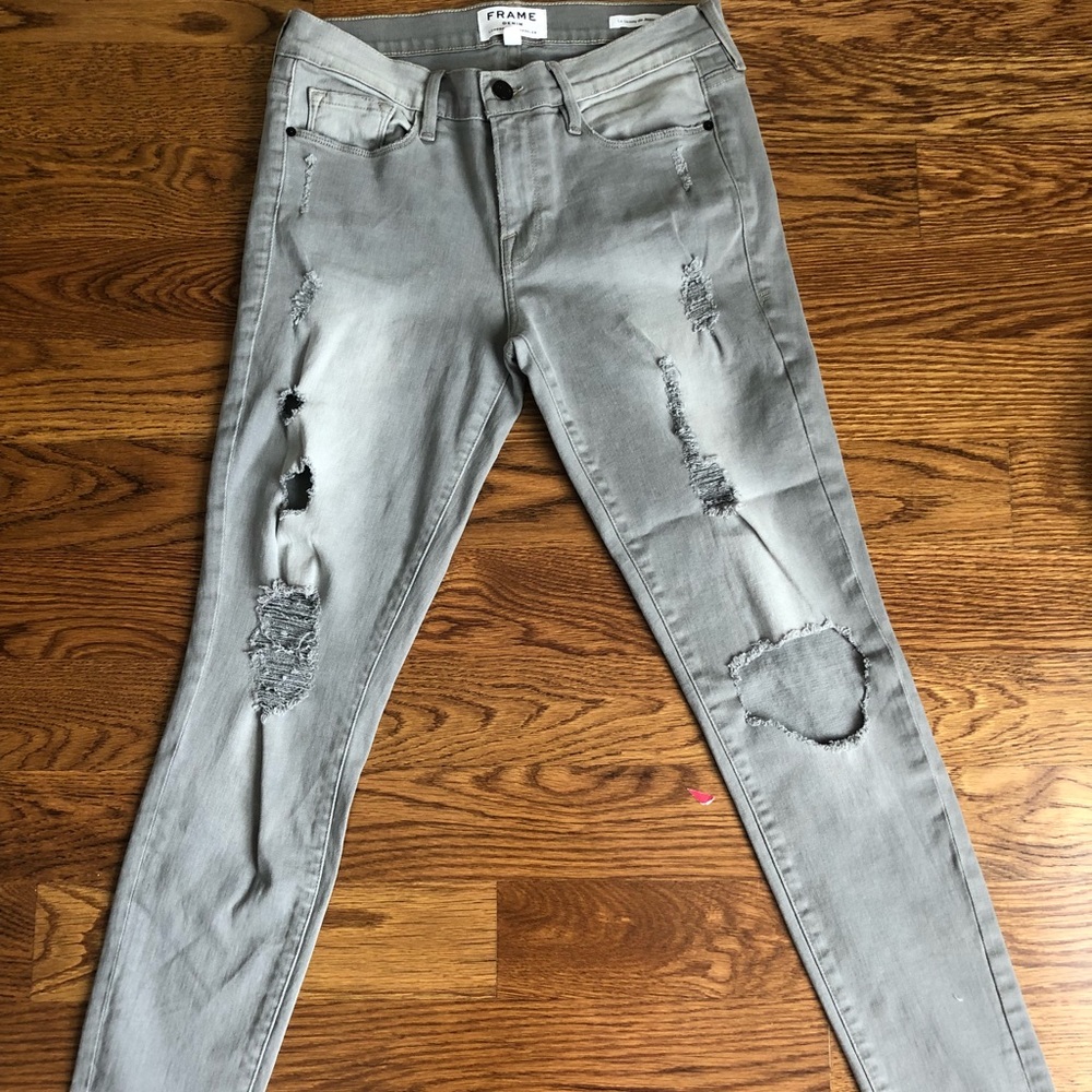 FRAME grey denim jeans